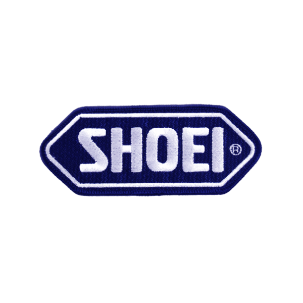 Shoei,SHOEI,PATCH,WHITE,BASE,D.BLUE