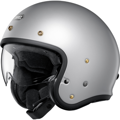 J.O2 MATT LIGHT SILVER CASQUE, SHOEI, JET, JO, MOTO, PREMIUM, SÉCURITÉ, VILLE, NEO, RETRO, VINTAGE, CAFE, RACER